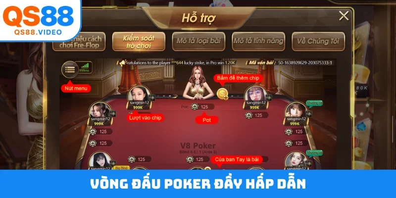 Vòng đấu poker đầy hấp dẫn